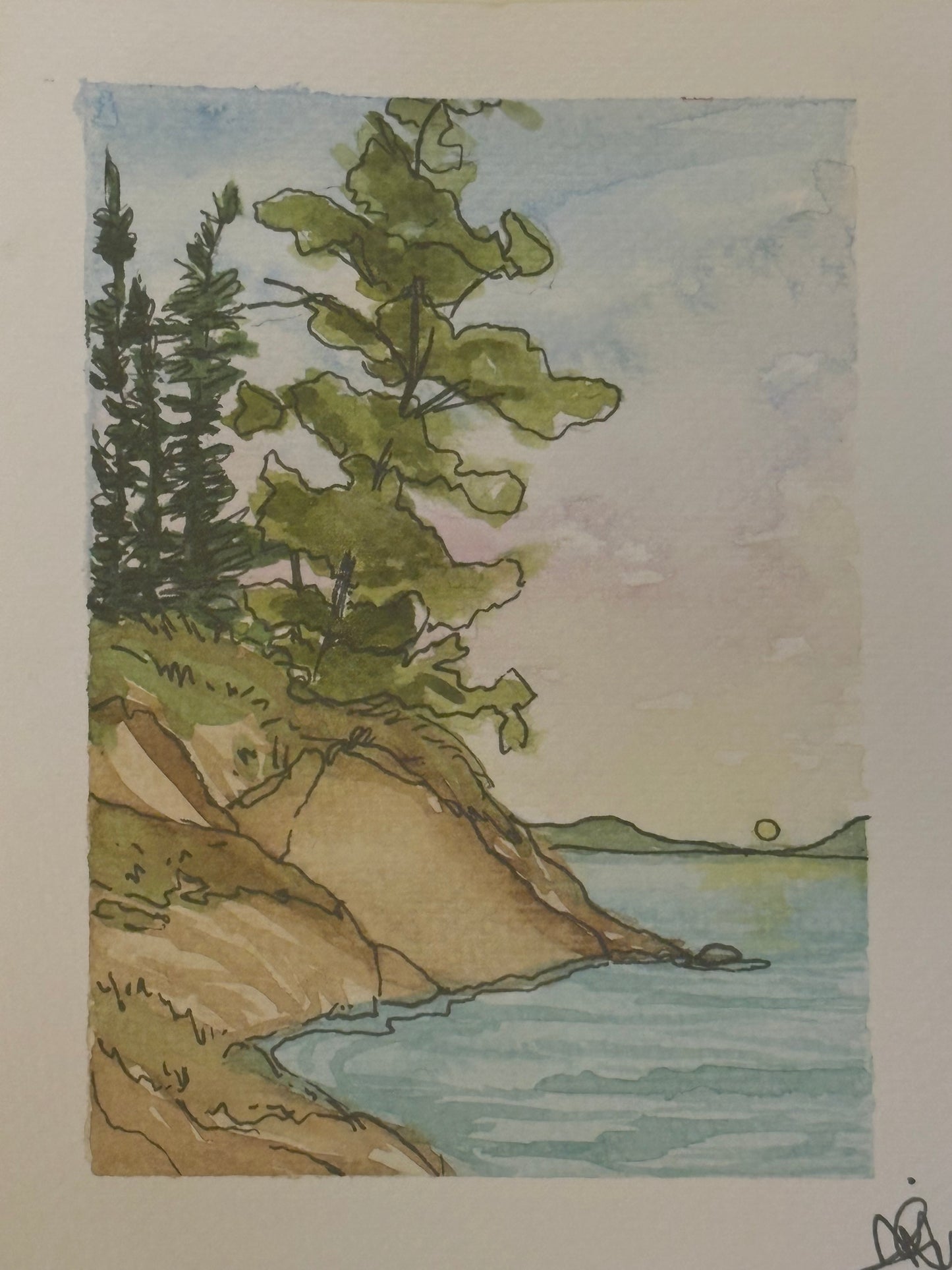 Lakeside watercolor