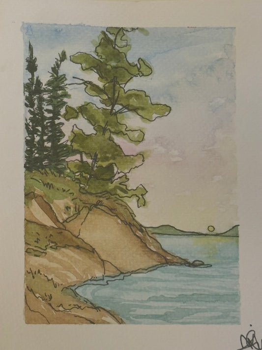 Lakeside watercolor